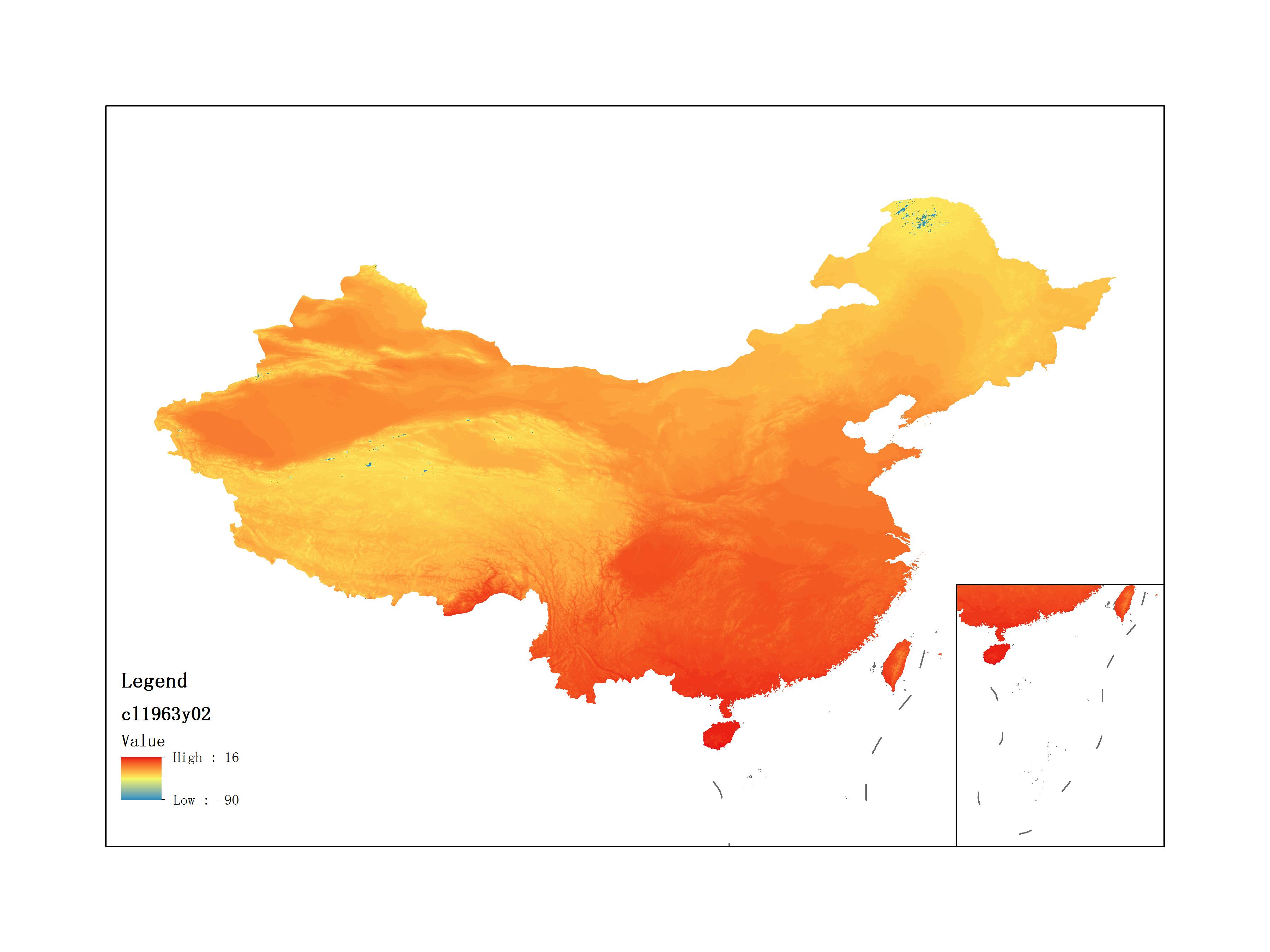 Average Minimum Temperature of February 1963 (0.1℃)