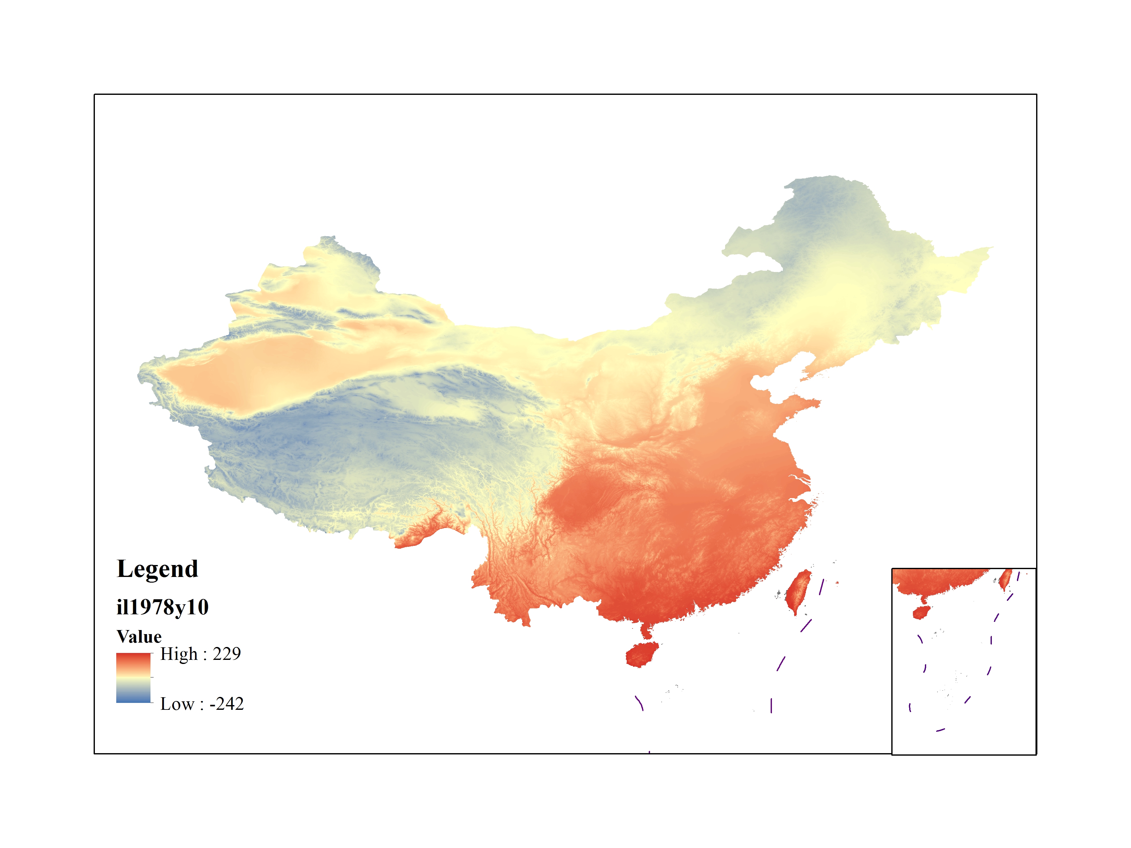 Mean minimum temperature for October 1978(0.1℃)